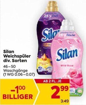 Billa Silan Weichspüler div. Sorten 46-50 Waschgänge Angebot
