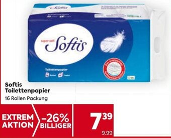 Billa Softis Toilettenpapier 16 Rollen Packung Angebot