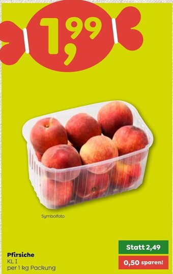 ADEG Pfirsiche KLI per 1 kg Packung Angebot