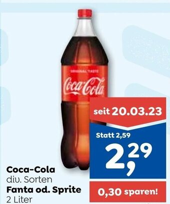 ADEG Coca-Cola div. Sorten Fanta od. Sprite 2 Liter Angebot