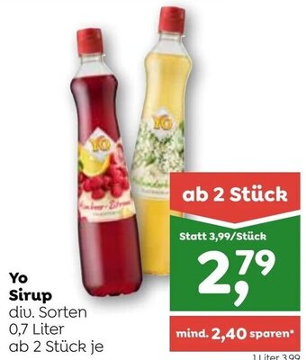 ADEG Yo Sirup div. Sorten 0,7 Liter Angebot