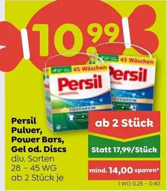 ADEG Persil Pulver, Power Bars, Gel od. Discs div. Sorten 28 - 45 WG Angebot