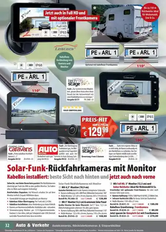 Pearl Solar-Funk-Rückfahrkameras mit Monitor Kabellos installiert: beste Sicht nach hinten und jetzt auch nach vorne Angebot
