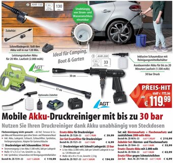 Pearl Mobile Akku-Druckreiniger mit bis zu 30 bar Angebot