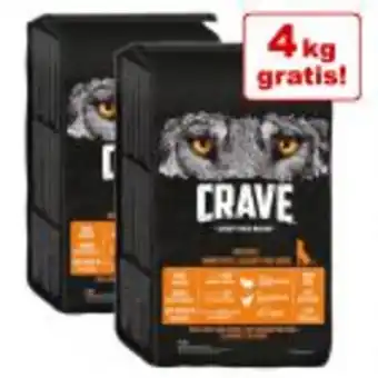 Zooplus 4 kg gratis! 2 x 11,5 kg crave trockenfutter Angebot
