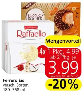 Spar Ferrero Eis versch. Sorten, 180-368 ml Angebot