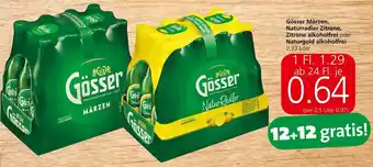 Spar Gösser Märzen, Naturradler Zitrone, Zitrone alkoholfrei oder Naturgold alkoholfrei 0,33 Liter Angebot