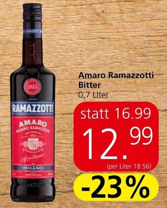 Spar Amaro Ramazzotti Bitter 0,7 Liter Angebot