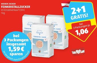 Hofer WIENER ZUCKER FEINKRISTALLZUCKER 1 kg Angebot