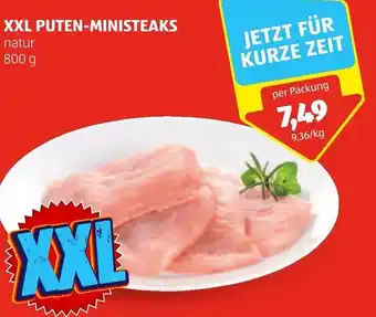 Hofer XXL PUTEN-MINISTEAKS natur 800 g Angebot