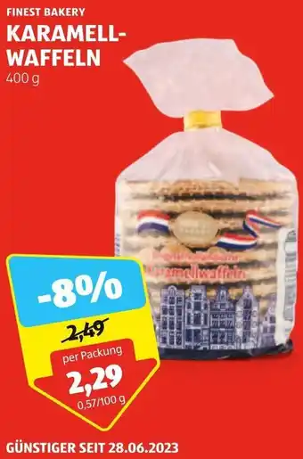 Hofer FINEST BAKERY KARAMELL-WAFFELN 400 g Angebot