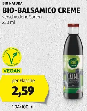 Hofer BIO NATURA BIO-BALSAMICO CREME verschiedene Sorten 250 ml Angebot