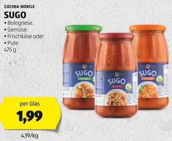 Hofer CUCINA NOBILE SUGO 475 g per Glas Angebot