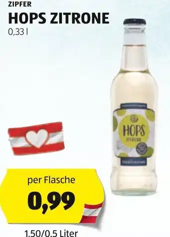 Hofer ZIPFER HOPS ZITRONE 0,33L Angebot