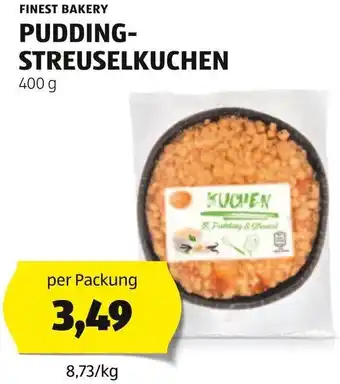 Hofer FINEST BAKERY PUDDING- STREUSELKUCHEN 400 g Angebot