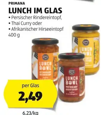 Hofer PRIMANA LUNCH IM GLAS 400 g Angebot