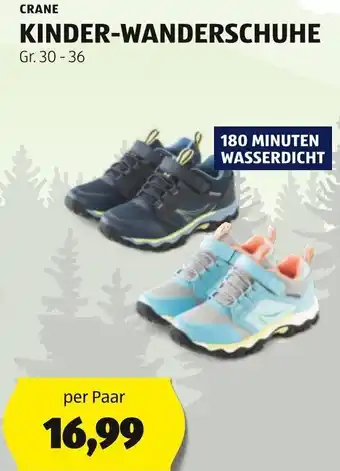 Hofer CRANE KINDER-WANDERSCHUHE Gr. 30-36 Angebot