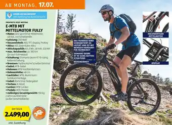 Hofer PROPHETE KEEP MOVING E-MTB MIT MITTELMOTOR FULLY Angebot
