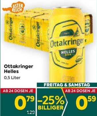 Billa Ottakringer Helles 0,5 Liter Angebot