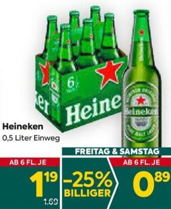 Billa Heineken 0,5 Liter Einweg Angebot