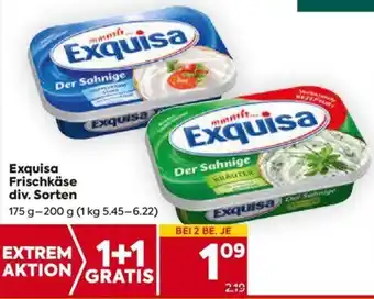 Billa Exquisa Frischkäse div. Sorten 175 g- 200 g Angebot