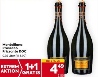 Billa Montelliana Prosecco Frizzante DOC 0,75 Liter Angebot