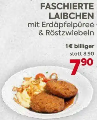 Billa FASCHIERTE LAIBCHEN mit Erdäpfelpüree & Röstzwiebeln Angebot