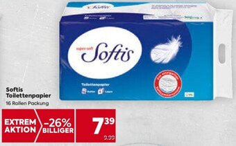 Billa Softis Toilettenpapier 16 Rollen Packung Angebot