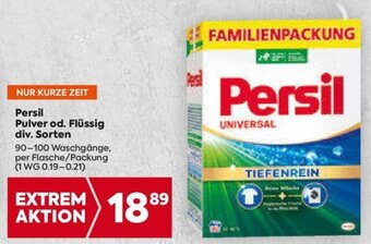 Billa Persil Pulver od. Flüssig div. Sorten 90-100 Waschgänge, per Flasche/Packung Angebot