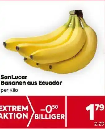 Billa SanLucar Bananen aus Ecuador per Kilo Angebot