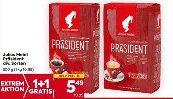 Billa Julius Meinl Präsident div. Sorten 500 g Angebot