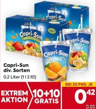 Billa Capri-Sun div. Sorten 0,2 Liter Angebot
