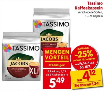 Interspar Tassimo Kaffeekapseln 8-21 Kapseln Angebot