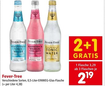 Interspar Fever-Tree Verschiedene Sorten, 0,5-Liter-EINWEG-Glas-Flasche Angebot