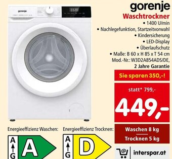 Interspar gorenje Waschtrockner Angebot