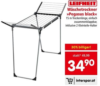 Interspar LEIFHEIT Wäschetrockner >>Pegasus black<< Angebot