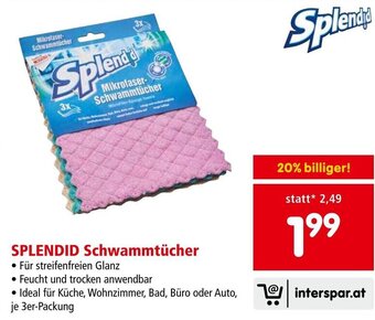 Interspar SPLENDID Schwammtücher Angebot
