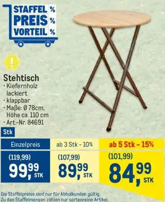 Metro Stehtisch Maße: Ø 78cm Angebot