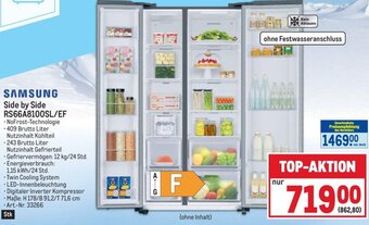 Metro SAMSUNG Side by Side RS66A8100SL/EF Angebot