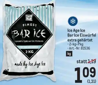 Metro Ice Age Ice Bar Ice Eiswürfel extra gehärtet - 2-kg-Pkg Angebot