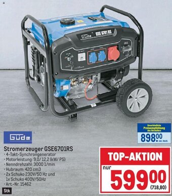 Metro Güde Stromerzeuger GSE6701RS Angebot
