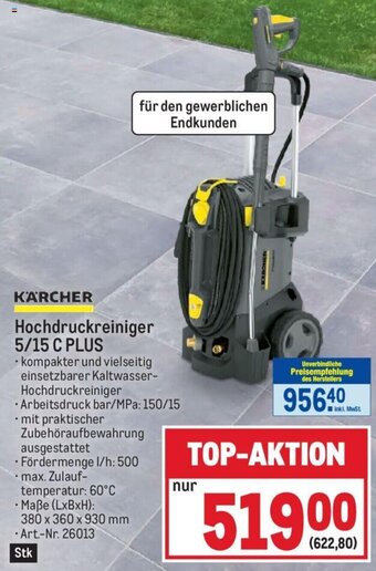 Metro KARCHER Hochdruckreiniger 5/15 C PLUS Angebot