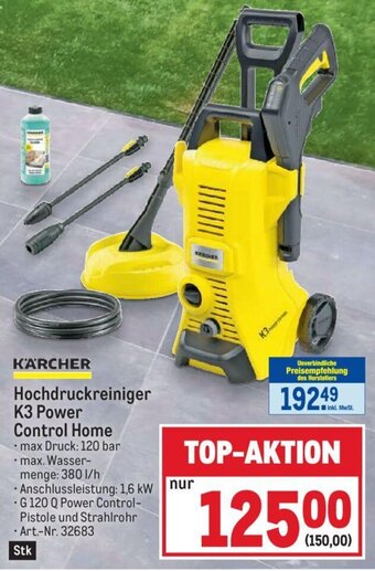 Metro KÄRCHER Hochdruckreiniger K3 Power Control Home Angebot