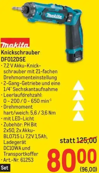 Metro makita Knickschrauber DF012DSE Angebot