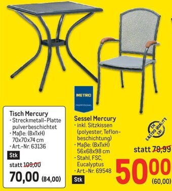 Metro Tisch Mercury Angebot