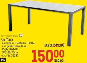Metro Tarrington House Alu-Tisch Angebot