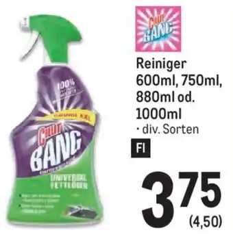Metro Reiniger 600ml, 750ml, 880ml od. 1000ml .div. Sorten Angebot