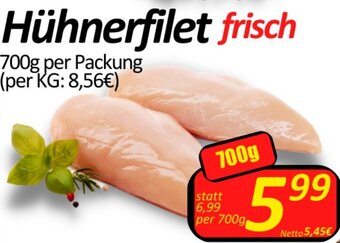 Wurstico Hühnerfilet frisch 700g per Packung Angebot