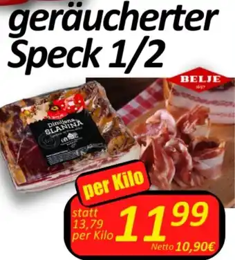 Wurstico geräucherter Speck 1/2 per Kilo Angebot
