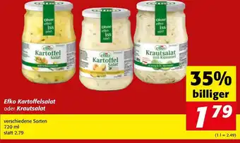 Strasser Markt Efko Kartoffelsalat oder Krautsalat verschiedene Sorten 720 ml Angebot